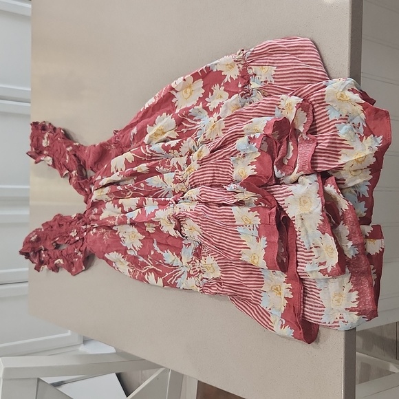 FREE PEOPLE Bali Wild Daisy Slip / Renaissance Red Combo - Picture 11 of 12